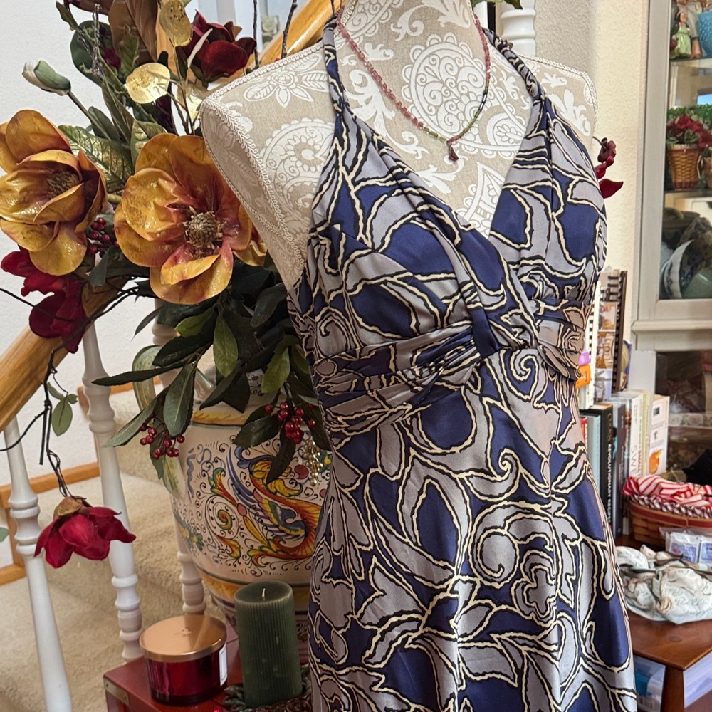 JONES NEW YORK SILK HALTER DRESS SIZE 10 NEW